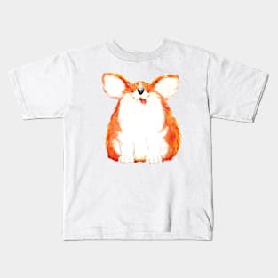 Smiling round Corgi dog Kids T-Shirt